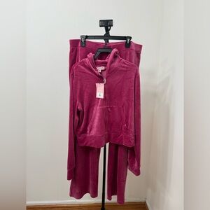 Juicy Couture Fuchsia Velour Tracksuit Set